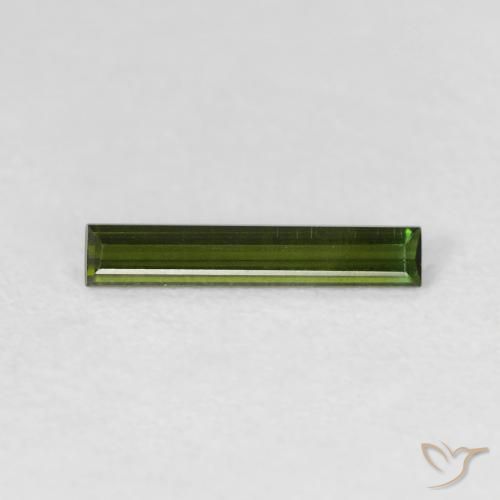 0.51ct Натуральный Травянисто-зелёный Турмалин, Огранка Багет, Чистота VVS