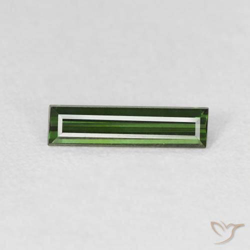 0.65ct Натуральный Травянисто-зелёный Турмалин, Огранка Багет, Чистота VVS