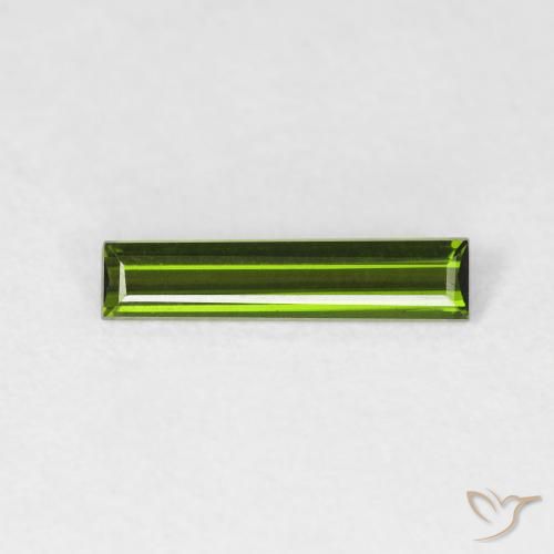 0.50ct Натуральный Темно-зеленый Турмалин, Огранка Багет, Чистота VVS