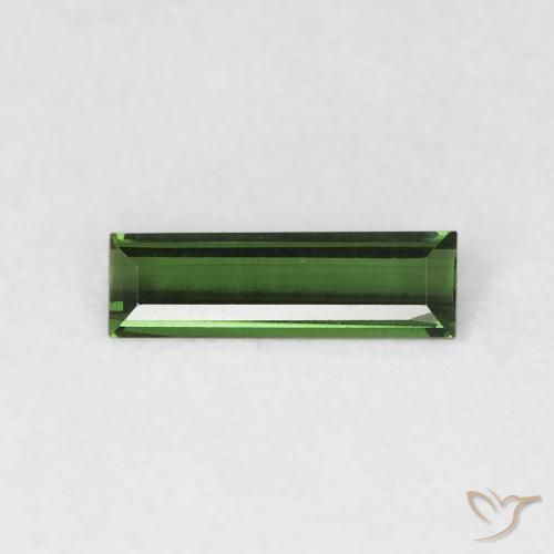 0.43ct Натуральный Травянисто-зелёный Турмалин, Огранка Багет, Чистота VVS