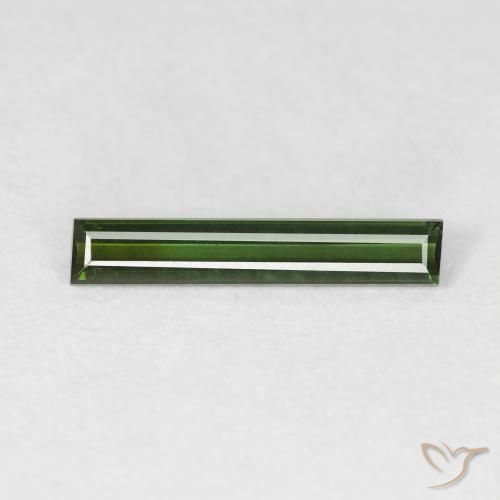 0.71ct Натуральный Травянисто-зелёный Турмалин, Огранка Багет, Чистота VVS