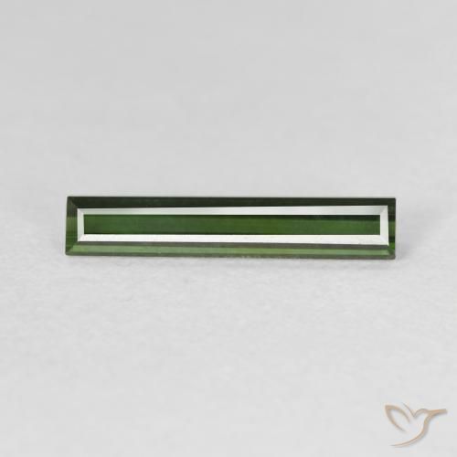 0.95ct Натуральный Травянисто-зелёный Турмалин, Огранка Багет, Чистота VVS