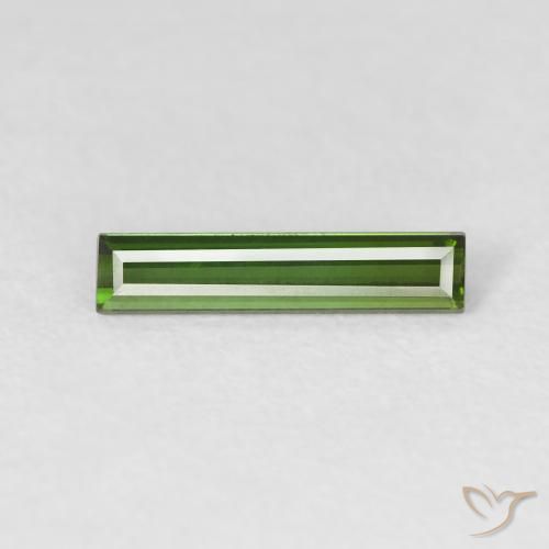 0.67ct Натуральный Темно-зеленый Турмалин, Огранка Багет, Чистота VVS