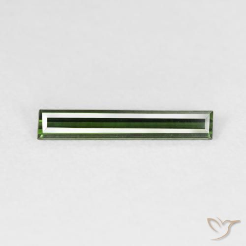 0.52ct Натуральный Темно-зеленый Турмалин, Огранка Багет, Чистота VVS