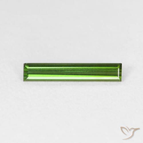 0.64ct Натуральный Средний зеленый Турмалин, Огранка Багет, Чистота VVS