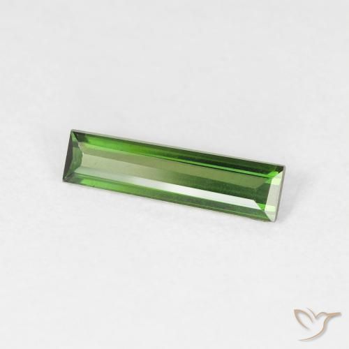 0.63 карата, натуральный Medium Dark-Green Турмалин, Огранка Багет, Чистота VS
