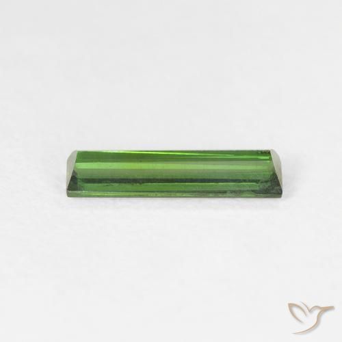 0.63 карата, натуральный Medium Dark-Green Турмалин, Огранка Багет, Чистота VS