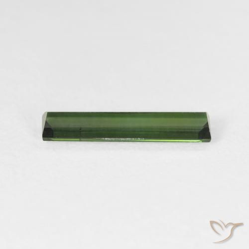 1.17 карата, натуральный Medium Dark-Green Турмалин, Огранка Багет, Чистота VS