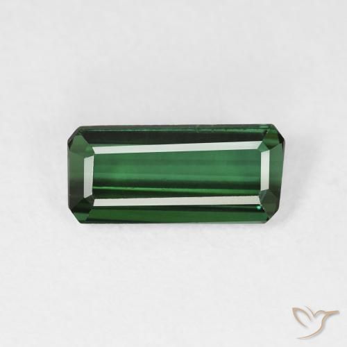 1.56ct Натуральный Травянисто-зелёный Турмалин, Изумрудная огранка, VVS-VS