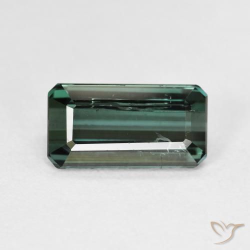 3.02ct Натуральный Темно-зеленый Турмалин, Изумрудная огранка, VS-SI