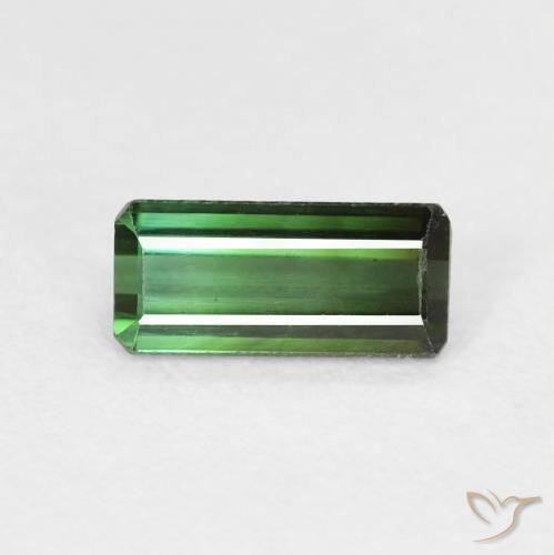 0.86ct Натуральный Зеленый Турмалин, Изумрудная огранка, Чистота VS