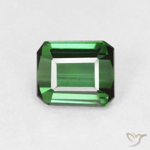 0.67ct Натуральный Зеленый Турмалин, Изумрудная огранка, Чистота VS