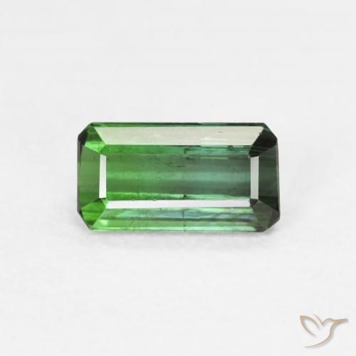 0.80ct Натуральный Средний зеленый Турмалин, Изумрудная огранка, VS-SI