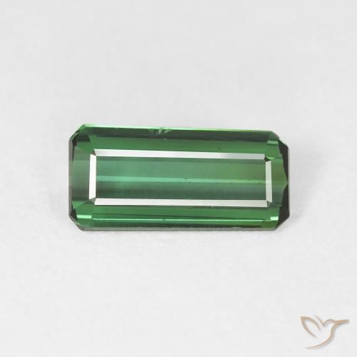 1.40ct Натуральный Зеленый Турмалин, Изумрудная огранка, VVS-VS