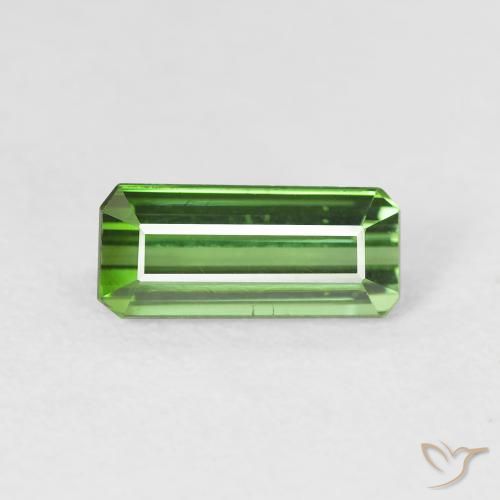 1.29ct Натуральный Средний зеленый Турмалин, Изумрудная огранка, Чистота VVS