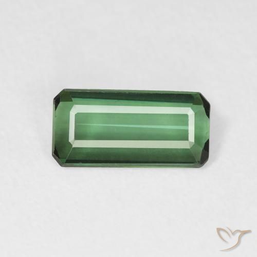 0.95ct Натуральный Зеленый Турмалин, Изумрудная огранка, Чистота VVS