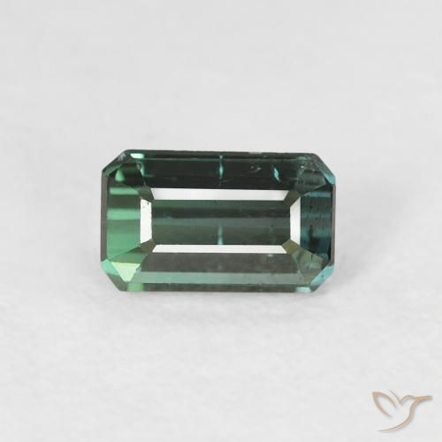 0.66ct Натуральный Зеленый различных оттенков Турмалин, Изумрудная огранка, VS-SI