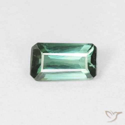 0.40ct Натуральный Темно-зеленый Турмалин, Изумрудная огранка, Чистота VVS