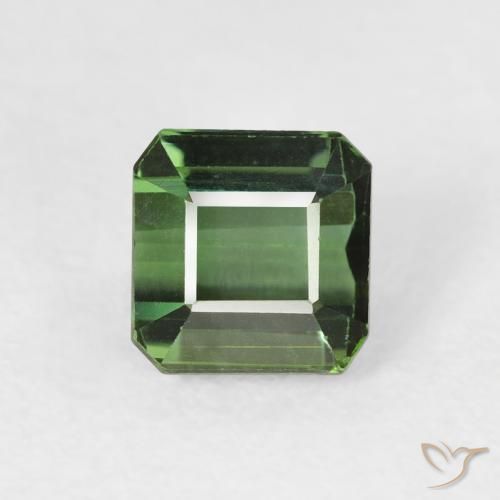 1.42ct Натуральный Травянисто-зелёный Турмалин, Изумрудная огранка, Чистота VVS