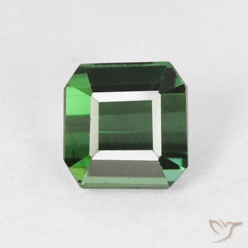 1.03ct Натуральный Темно-зеленый Турмалин, Изумрудная огранка, Чистота VVS