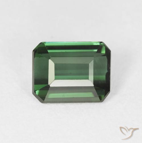 1.51ct Натуральный Коричневато-зеленый Турмалин, Изумрудная огранка, VVS-VS