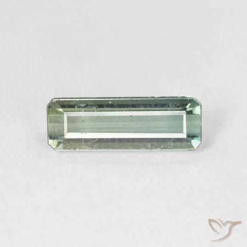 1.34ct Натуральный Бледно-лесной зеленый Турмалин, Изумрудная огранка, Чистота VS