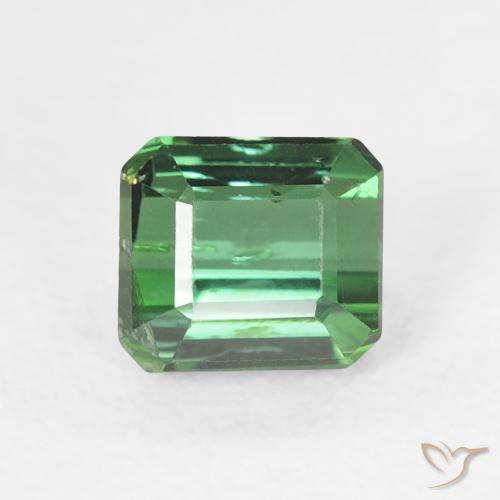 0.92ct Натуральный Сосновый зеленый Турмалин, Изумрудная огранка, Чистота VS