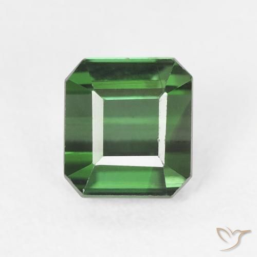 0.95ct Натуральный Интенсивный зеленый Турмалин, Изумрудная огранка, Чистота VVS
