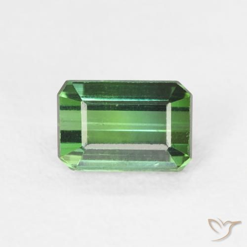 0.61ct Натуральный Зеленый Турмалин, Изумрудная огранка, Чистота VVS