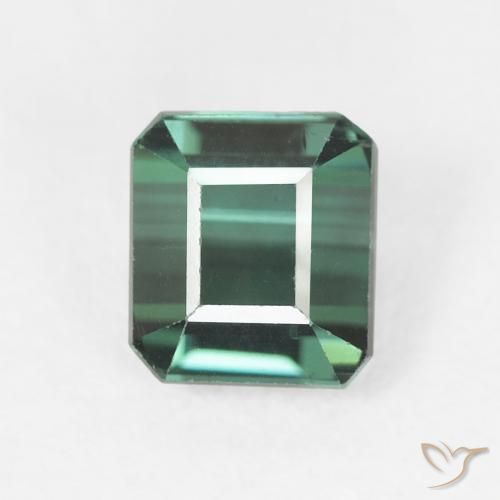1.35ct Натуральный Прохладный зеленый Турмалин, Изумрудная огранка, VVS-VS