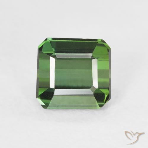 1.00ct Натуральный Medium Dark-Green Турмалин, Изумрудная огранка, VVS-VS