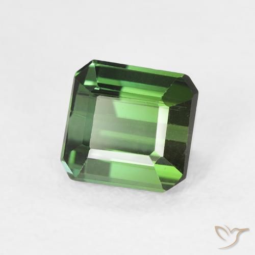 1.00 карата, натуральный Medium Dark-Green Турмалин, Октагон / Изумрудная Огранка, VVS-VS