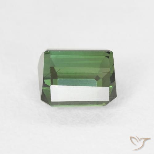 1.00 карата, натуральный Medium Dark-Green Турмалин, Октагон / Изумрудная Огранка, VVS-VS