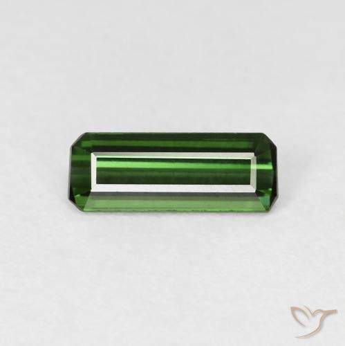 0.69ct Натуральный Темно-зеленый Турмалин, Изумрудная огранка, Чистота VVS