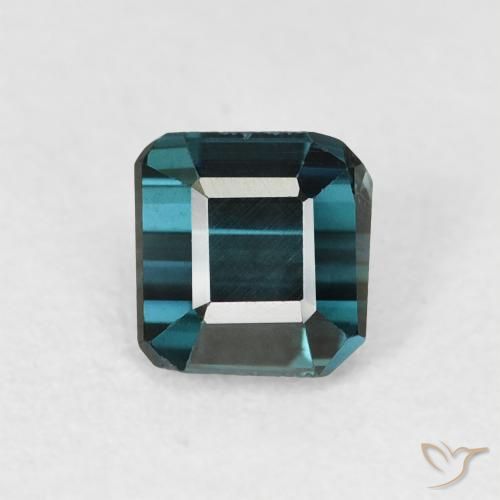 0.72ct Натуральный Темно-синий Турмалин, Изумрудная огранка, VVS-VS