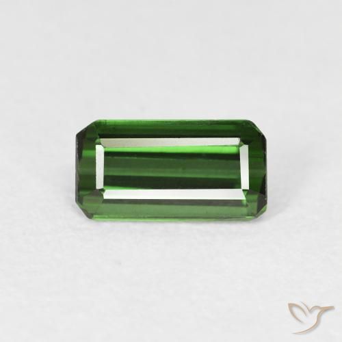 0.69ct Натуральный Medium Dark-Green Турмалин, Изумрудная огранка, VVS-VS