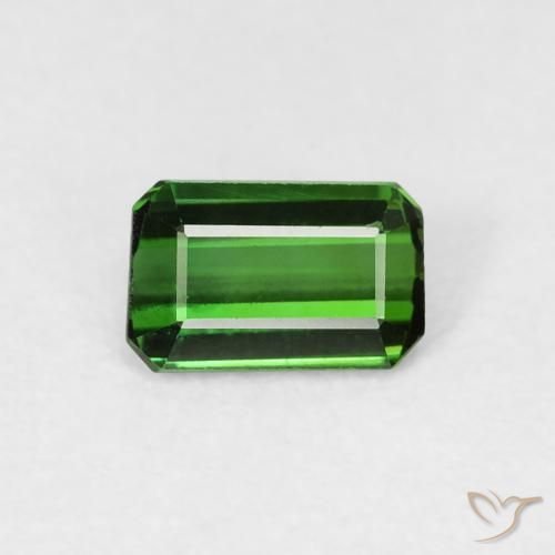 0.56ct Натуральный Medium Dark-Green Турмалин, Изумрудная огранка, VVS-VS