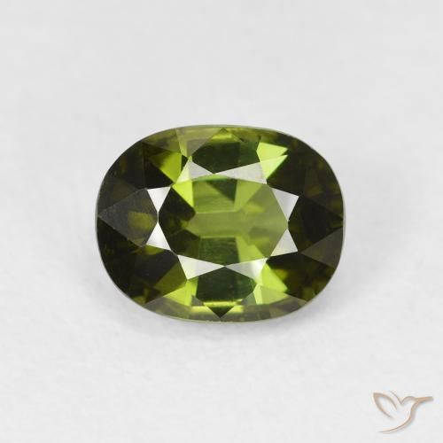 1.23ct Натуральный Водоросли зеленые Турмалин, Овал, Чистота VS