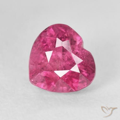 1.74ct Натуральный Темно-пурпурный Турмалин, Сердце, Чистота VS