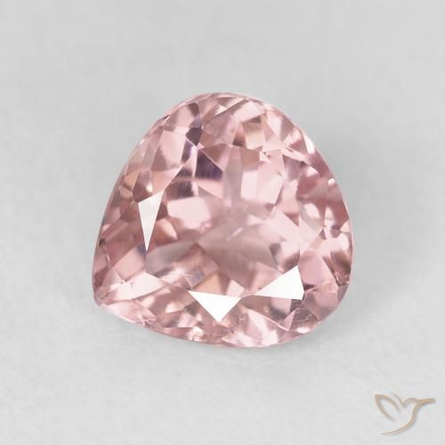 1.48ct Натуральный Светло-розовый Турмалин, Форма груши, Чистота VS