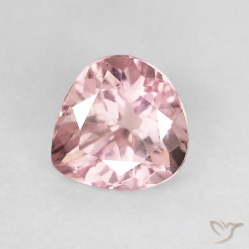 1.08ct Натуральный Светло-розовый Турмалин, Форма груши, VVS-VS