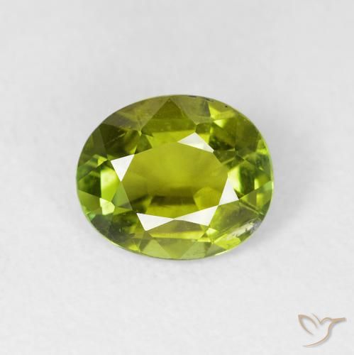 1.43ct Натуральный Ярко-зеленый Турмалин, Овал, Чистота VS