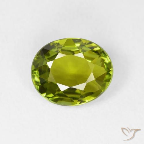 1.65ct Натуральный Темно-зеленый Турмалин, Овал, Чистота VVS