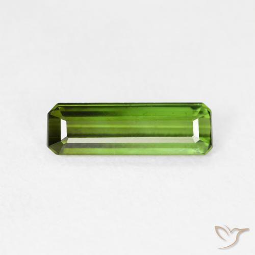 0.77ct Натуральный Темно-зеленый Турмалин, Изумрудная огранка, VVS-VS