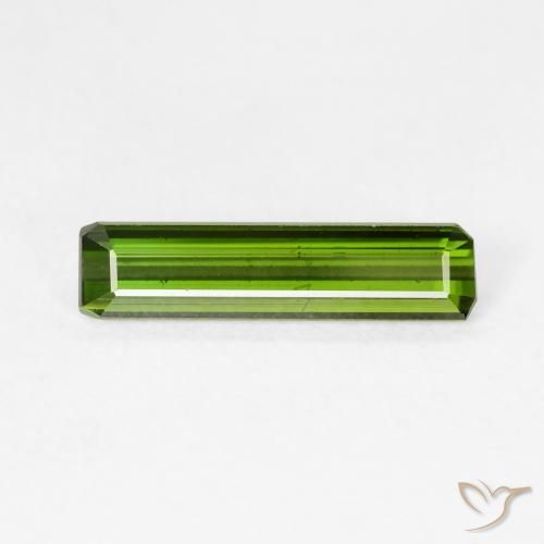 1.29ct Натуральный Теплый зеленый Турмалин, Изумрудная огранка, VVS-VS