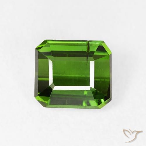 0.84ct Натуральный Темно-зеленый Турмалин, Изумрудная огранка, VS-SI