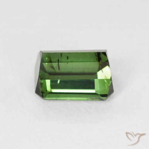 1.08 карата, натуральный Medium Dark-Green Турмалин, Октагон / Изумрудная Огранка, VS-SI