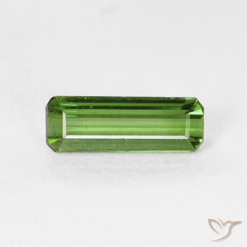 0.86ct Натуральный Травянисто-зелёный Турмалин, Изумрудная огранка, Чистота VS