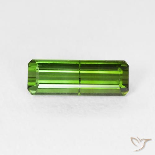 1.12ct Натуральный Темно-зеленый Турмалин, Изумрудная огранка, VS-SI