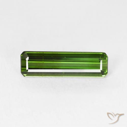 1.36ct Натуральный Травянисто-зелёный Турмалин, Изумрудная огранка, Чистота VS